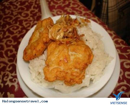 Xôi trắng chả mực Xôi trắng chả mực